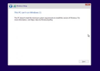 This PC cant run Windows 11