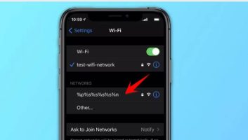 A network naming error appears that causes iPhone to permanently fail WiFi connection