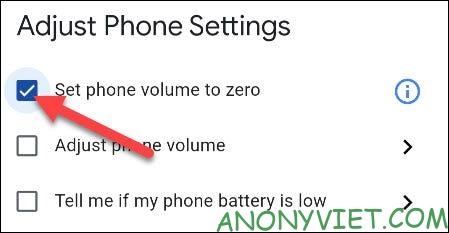 set Phone Volume to Zero