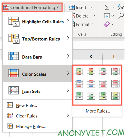 Cách tô màu dòng có điều kiện trong Excel trong 1 nốt nhạc