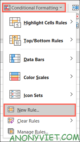 Customize conditional formatting color scale
