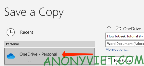 Cách tự động lưu file Microsoft Word vào OneDrive 23