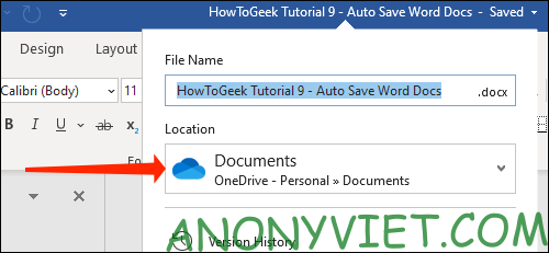 Cách tự động lưu file Microsoft Word vào OneDrive 29