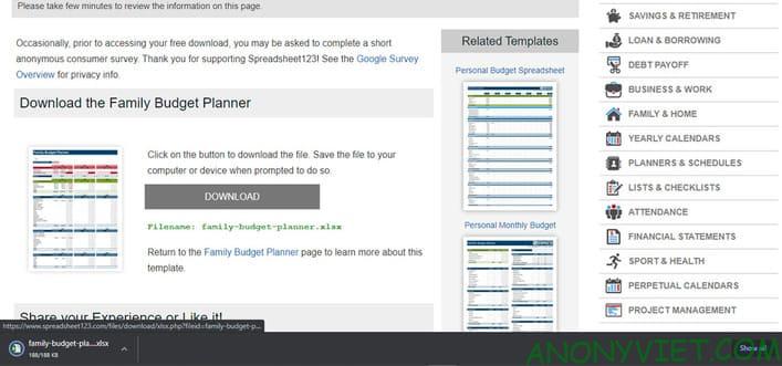 5 best free Excel template download websites 46