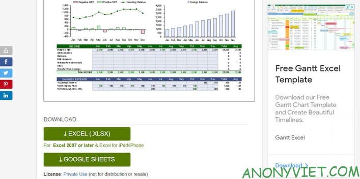 5 best free Excel template download websites 48