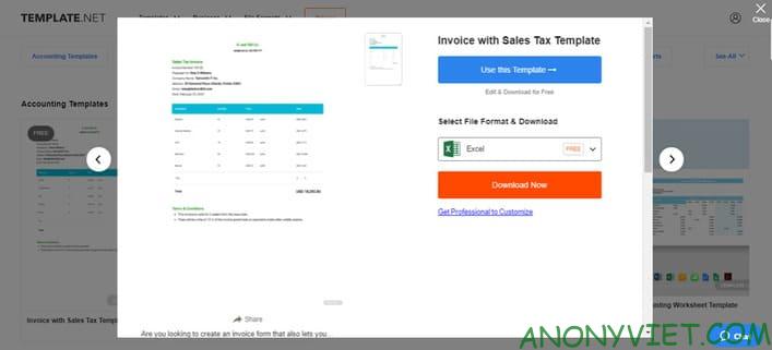 5 trang web tải template Excel miễn phí tốt nhất 108