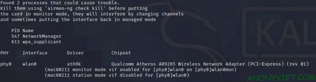 Hack wifi password Monitor mode 2