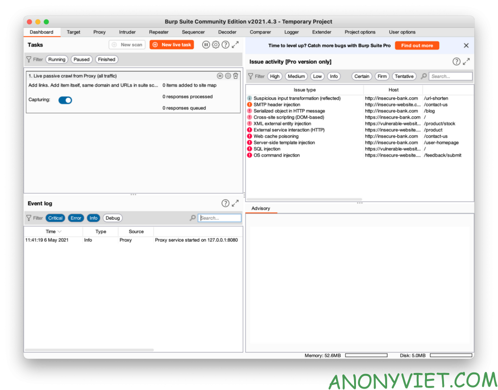  Pentest Lesson 1 An overview of Burp Suite AnonyViet English