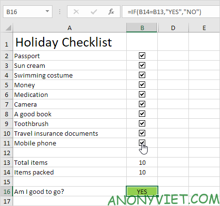 Lesson 26: How to use Checkbox in Excel 41