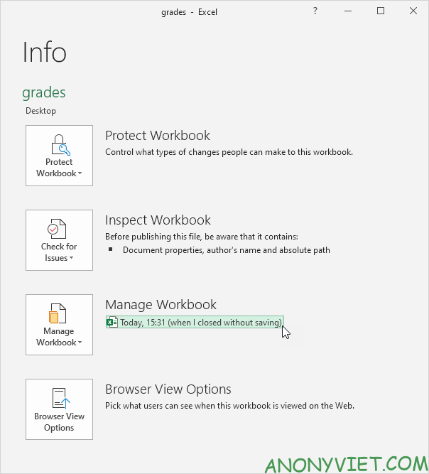 Lesson 29: How to use AutoRecover in Excel 16