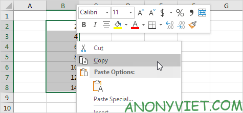 Copy an Excel range
