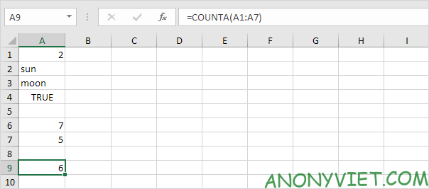 Bài 105: Cách đếm ô trống và ô không trống trong Excel 10