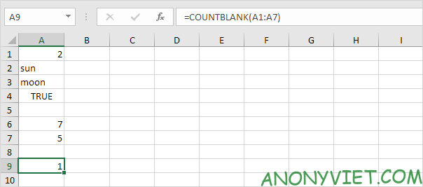 Bài 105: Cách đếm ô trống và ô không trống trong Excel 25