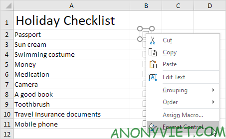 Lesson 26: How to use Checkbox in Excel 38