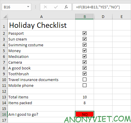 Lesson 26: How to use Checkbox in Excel 40