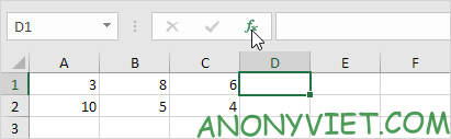 Nút Insert Function Excel