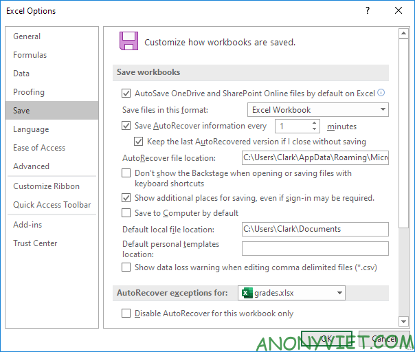 Lesson 29: How to use AutoRecover in Excel 18