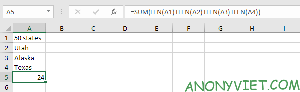 Bài 106: Cách đếm kí tự trong Excel 12