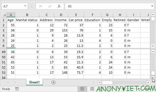 Bài 32: Cách sử dụng Split (tách) trang tính trong Excel