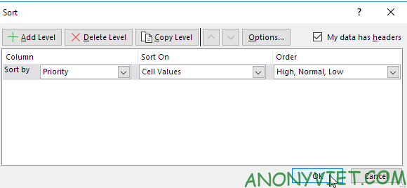 Lesson 210: Sorting options in Excel 13