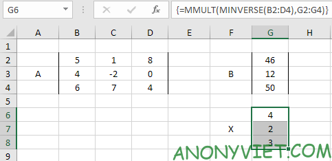 Bài 209: Hệ phương trình tuyến tính trong Excel 12