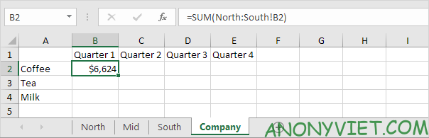 Bài 123: Tham chiếu 3D trong Excel