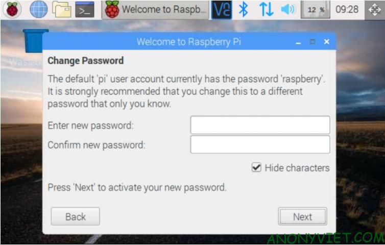 Change Password Raspberry Pi