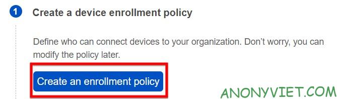 Select create Policy