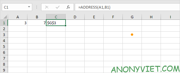 Lesson 130: How to use the Address function in Excel 8