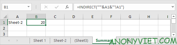 Bài 162: Cách sử dụng hàm INDIRECT trong Excel