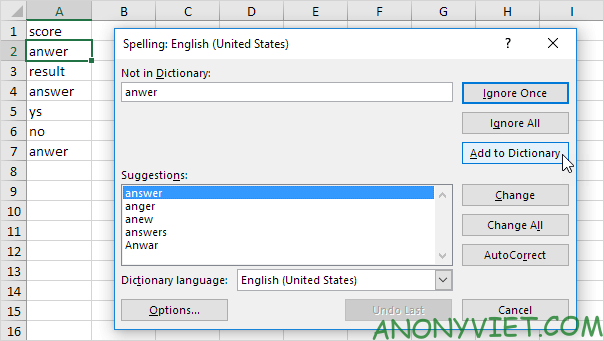 Lesson 38: How to check spelling in Excel 20