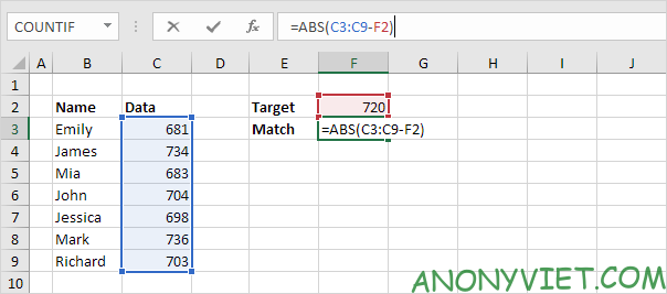 Lesson 164: Find the best match in Excel 10