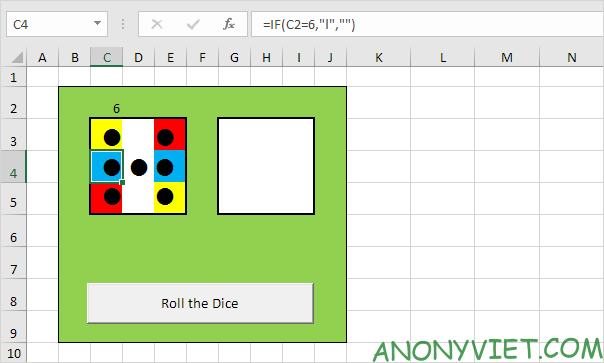 Bài 116: Cách tạo xúc xắc trong Excel