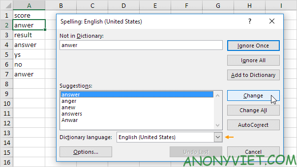 Lesson 38: How to check spelling in Excel 18