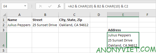 Bài 80: Cách xuống dòng trong ô Excel