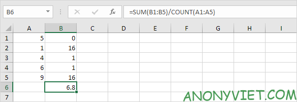 Bài 188: Cách sử dụng hàm STDEV trong Excel