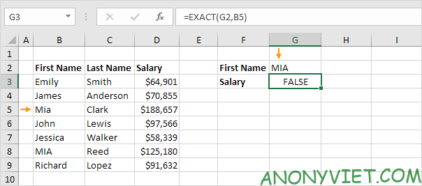 Bài 159: Tra cứu phân biệt chữ hoa chữ thường trong Excel 11