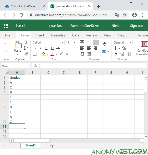Bài 94: Cách chỉnh sửa file Excel online 16