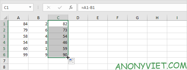 Bài 122: Cách sao chép công thức trong Excel 75