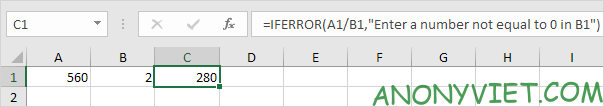 Bài 194: Cách sử dụng hàm IfError trong Excel