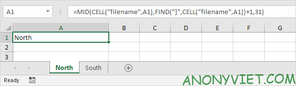 Bài 37: Cách lấy tên trang tính trong Excel 27