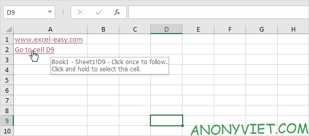 Bài 125: Siêu liên kết trong Excel