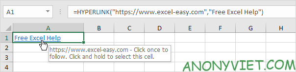 Bài 125: Siêu liên kết trong Excel