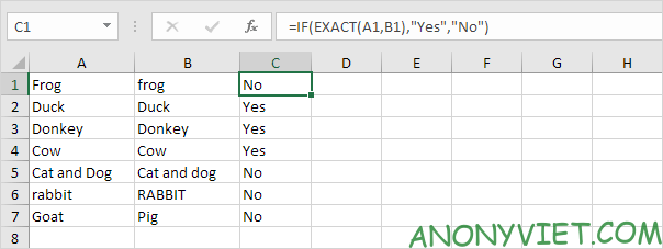 Bài 149: Cách so sánh văn bản trong Excel 23