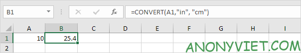 Lesson 72: How to convert units from centimeters to inches in Excel 14