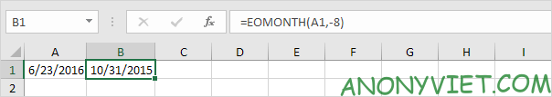 Bài 138: Lấy ngày cuối cùng của tháng trong Excel 20