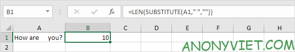 Bài 143: Cách đếm từ trong Excel