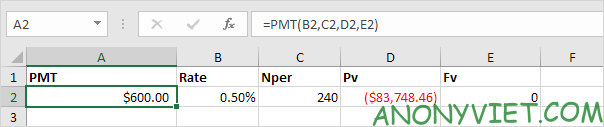 Lesson 167: How to use the PMT function in Excel 16