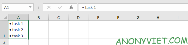 Bài 79: Cách sử dụng ký hiệu đầu dòng trong Excel