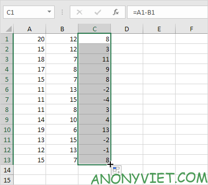 Bài 178: Cách thay đổi số âm thành 0 trong Excel